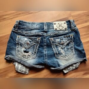 Distressed Blue Denim Shorts